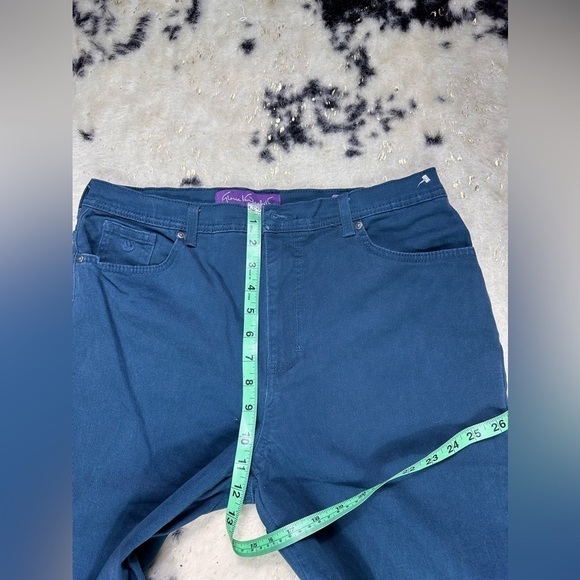 Gloria Vanderbilt Women’s Teal Amanda High Rise Denim Jeans Size 12 - Picture 4 of 10